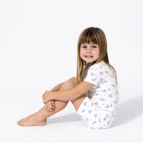 butterfly-bamboo-kids-pajama-short-set-bellabu-bear - Sophia's Style -3